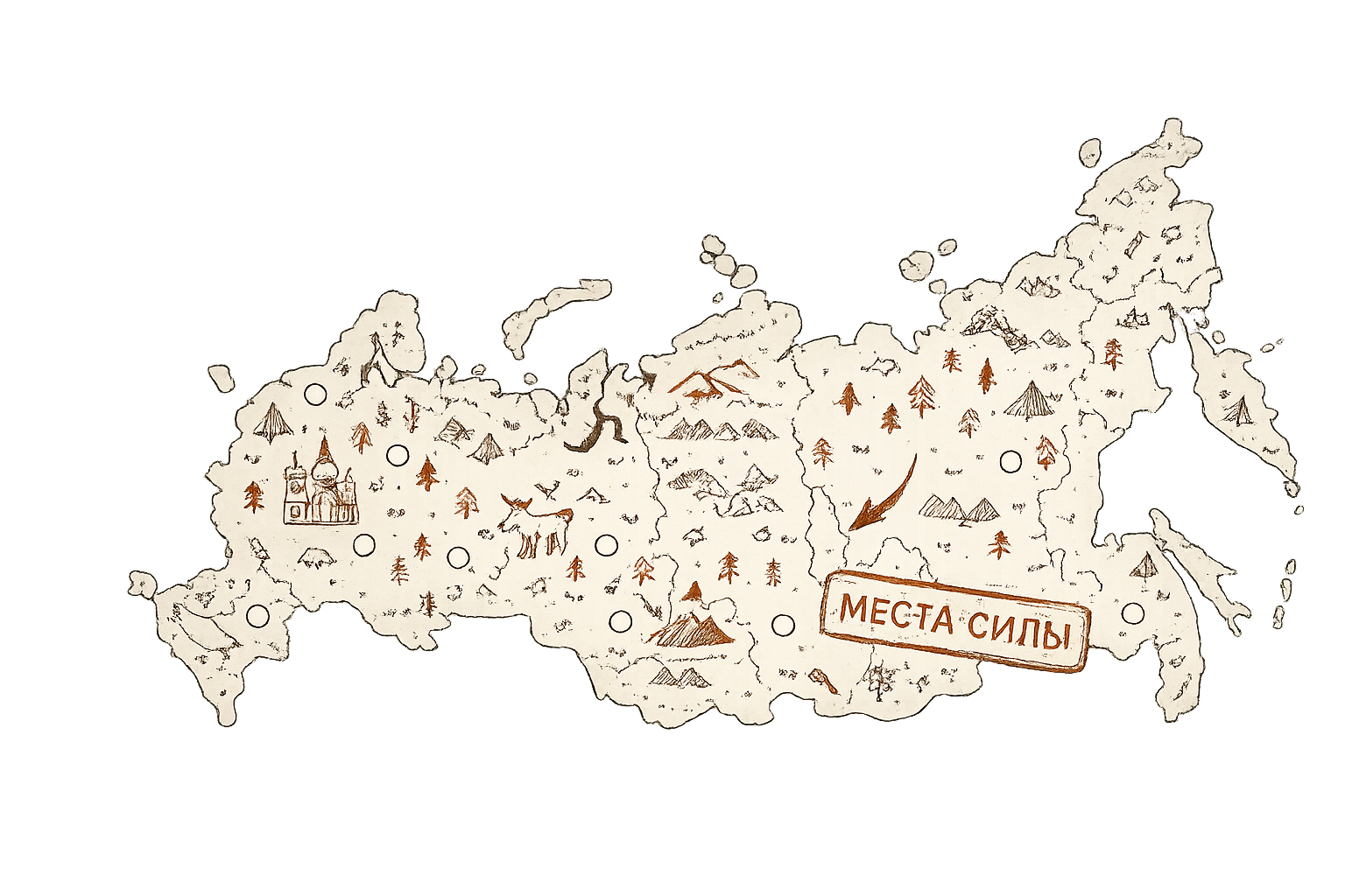 Иллюстрированная карта регионов России